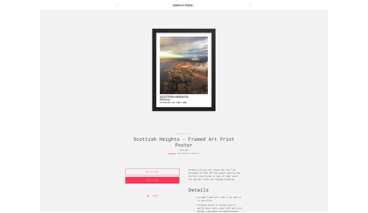 Aperture Digital on Shopify